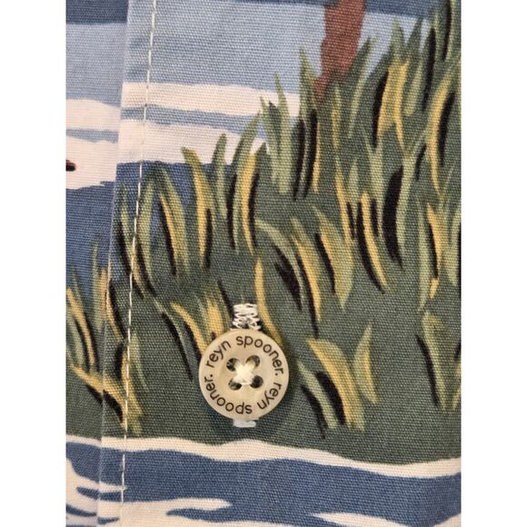 REYN SPOONER Laguna Beach Men's California Landmarks Aloha Hawaiian Shirt | M - Picture 14 of 16